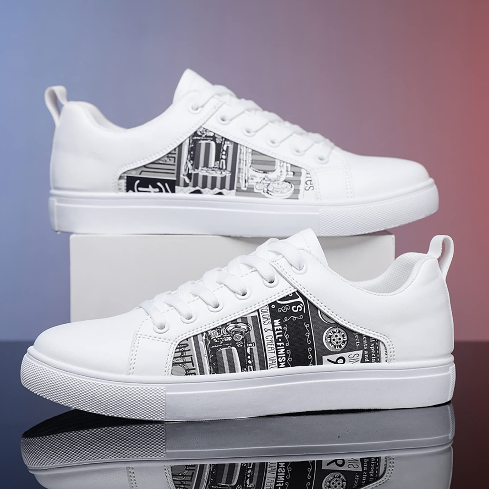 Amazon.com: CsgrFagr Men Retro All Casual Shoes Small White